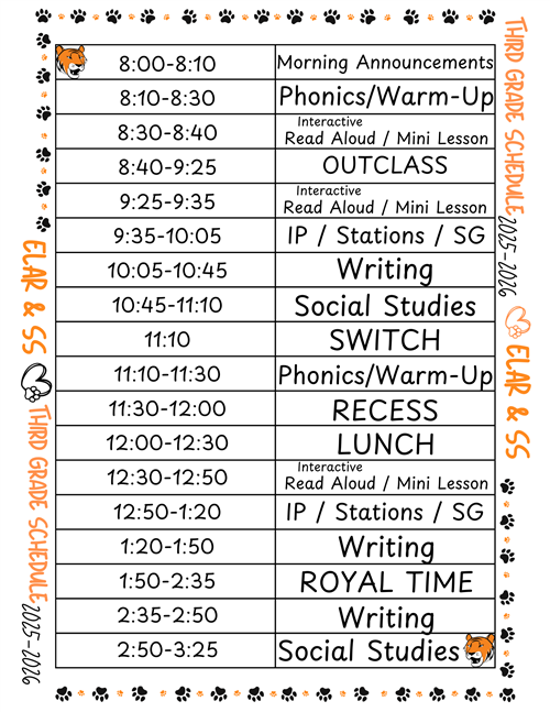 Daily Schedule